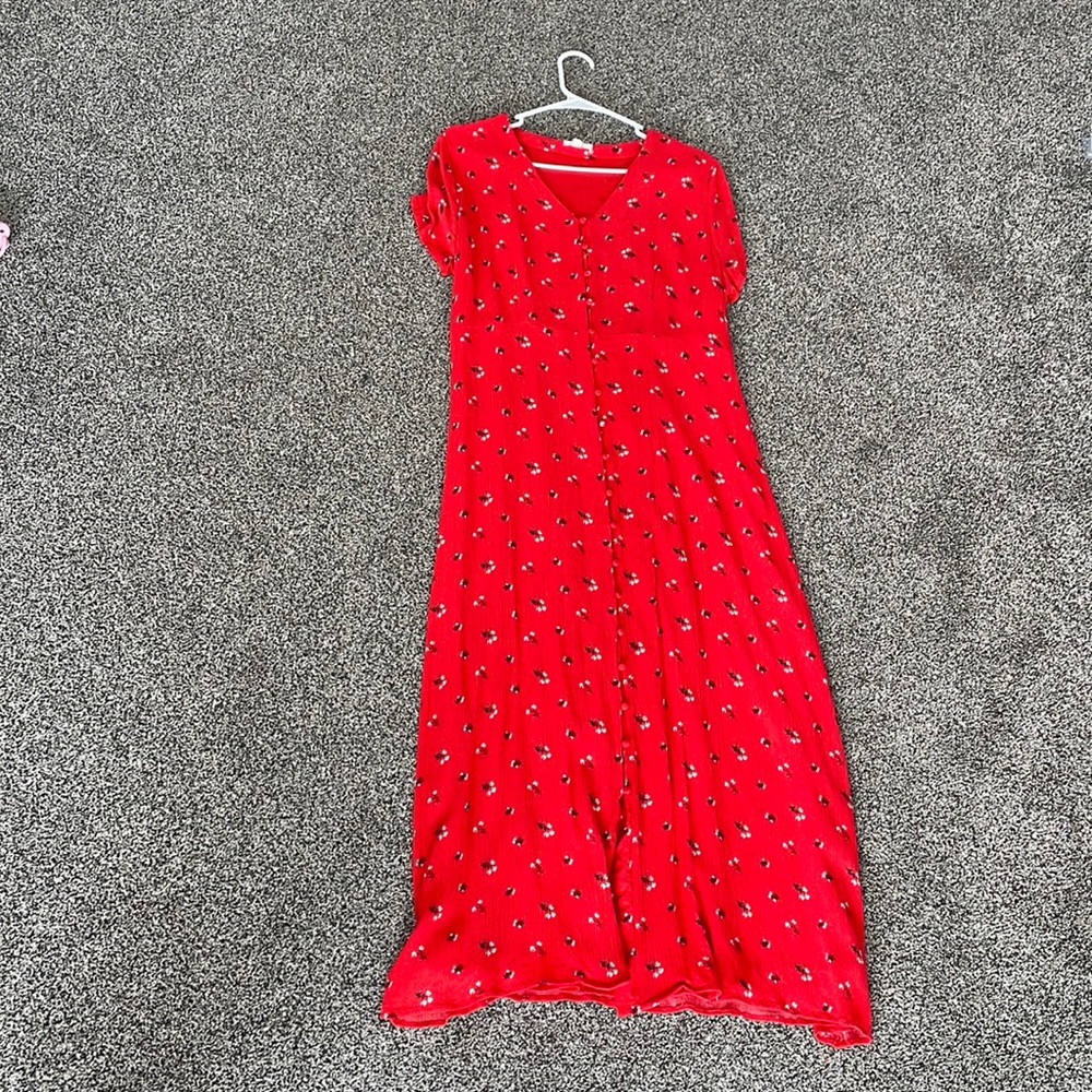 Red midi dress from Called to Surf